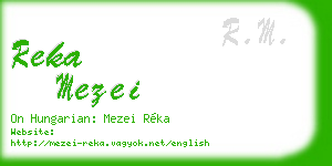 reka mezei business card